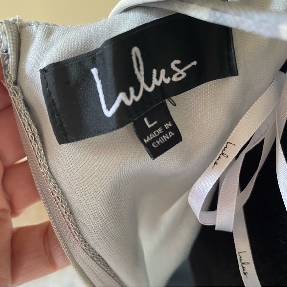 LULUS All I Need Grey Blue and Pink Floral Print Strappy Maxi Dress size large - Picture 7 of 10